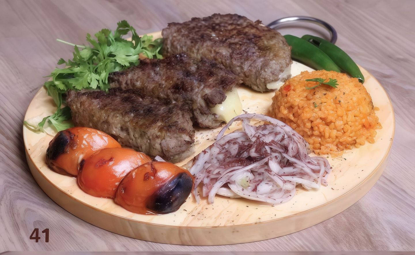 Grill Kefftah With Cheese