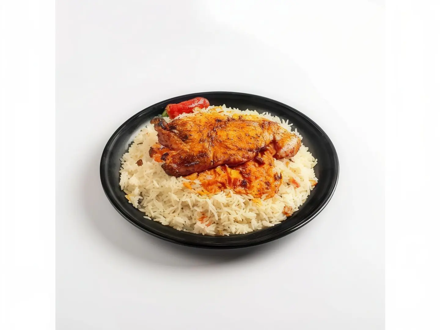 Half A Charcoal Chicken With Rice