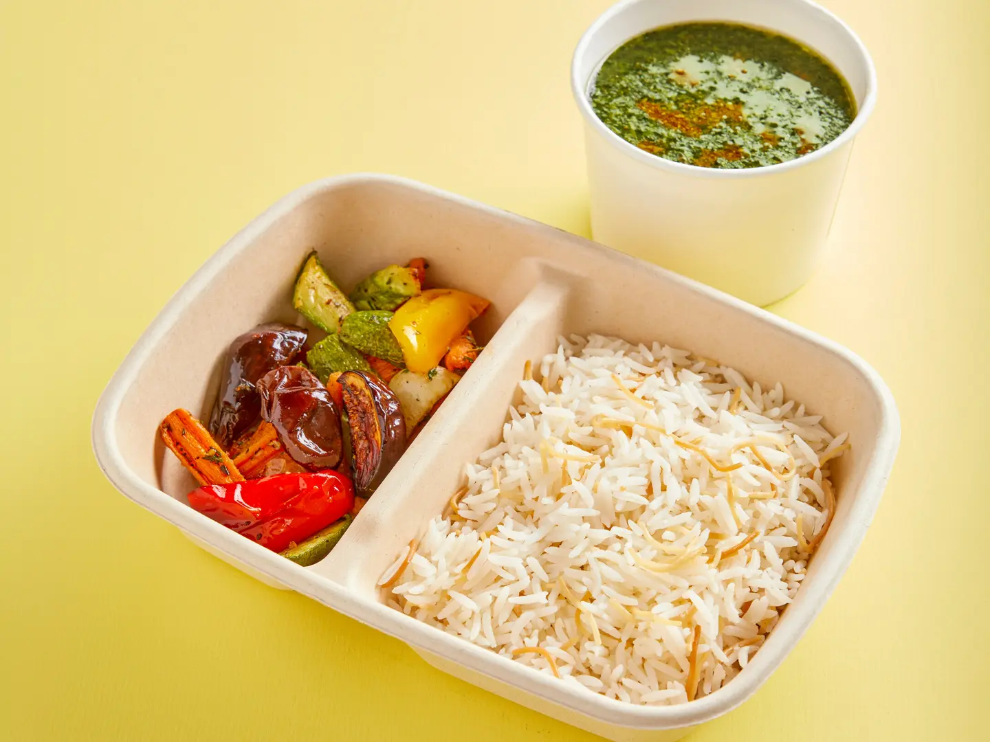 Chicken Molokhia With Vermicelli Rice