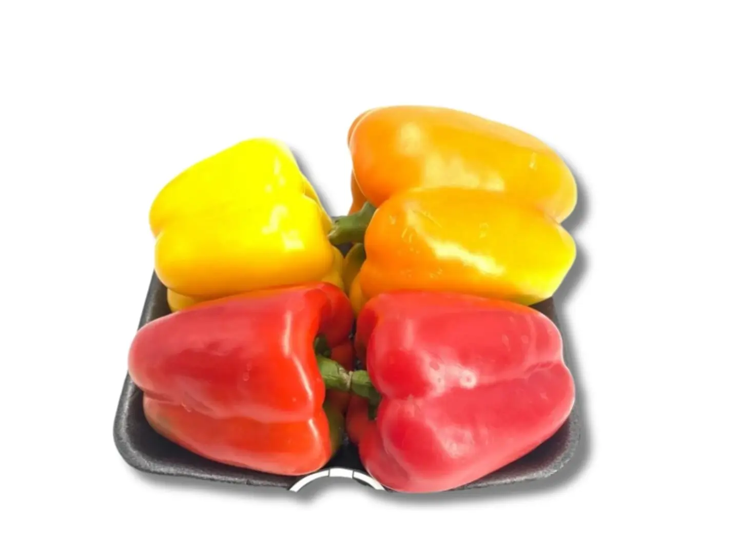 فلفل ملون اصفر واحمر مشكل صحن