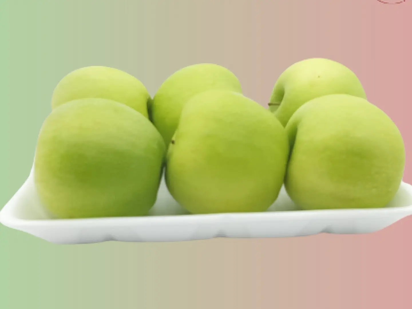 تفاح اخضر صحن