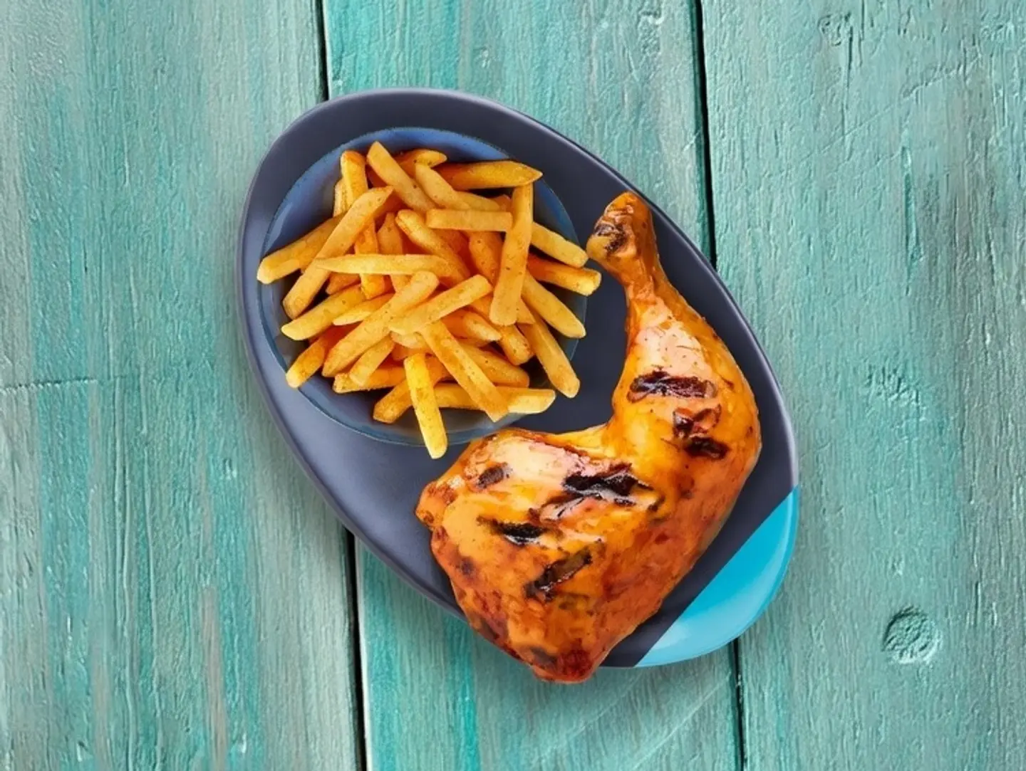 ربع دجاجة و١ طبق جانبي