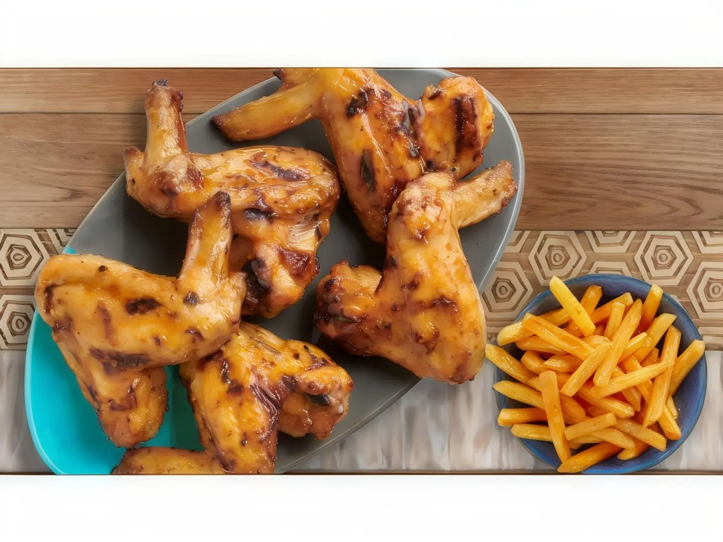 5 Full Chicken Wings & 1 Regular Side