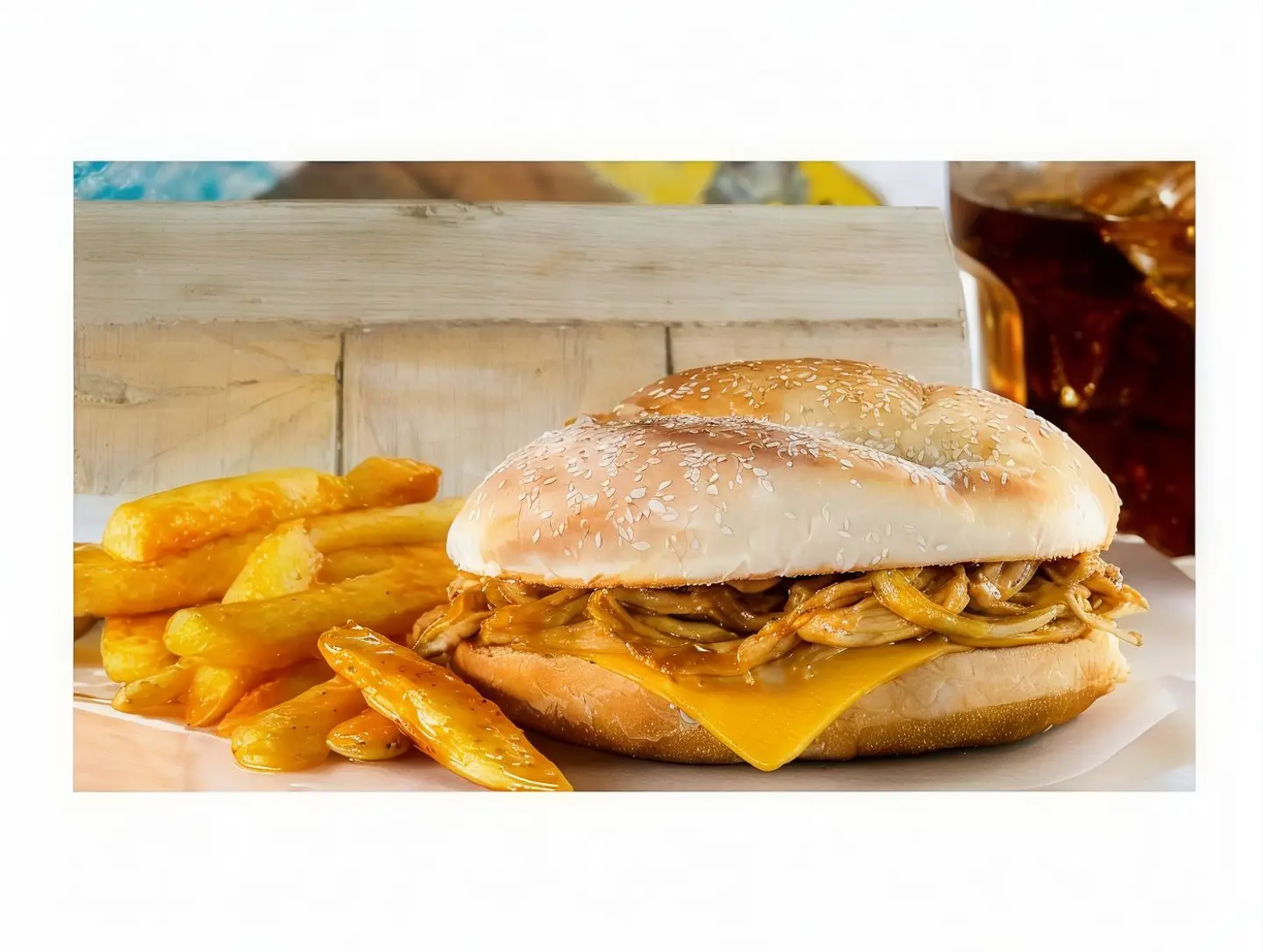 Pulled Chicken Burger +1 Regular Side