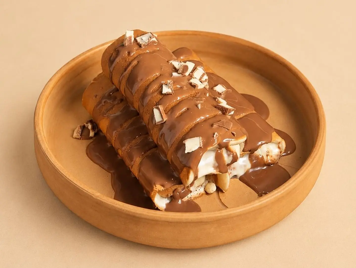 Kinder Chocolate Crepe Rolls