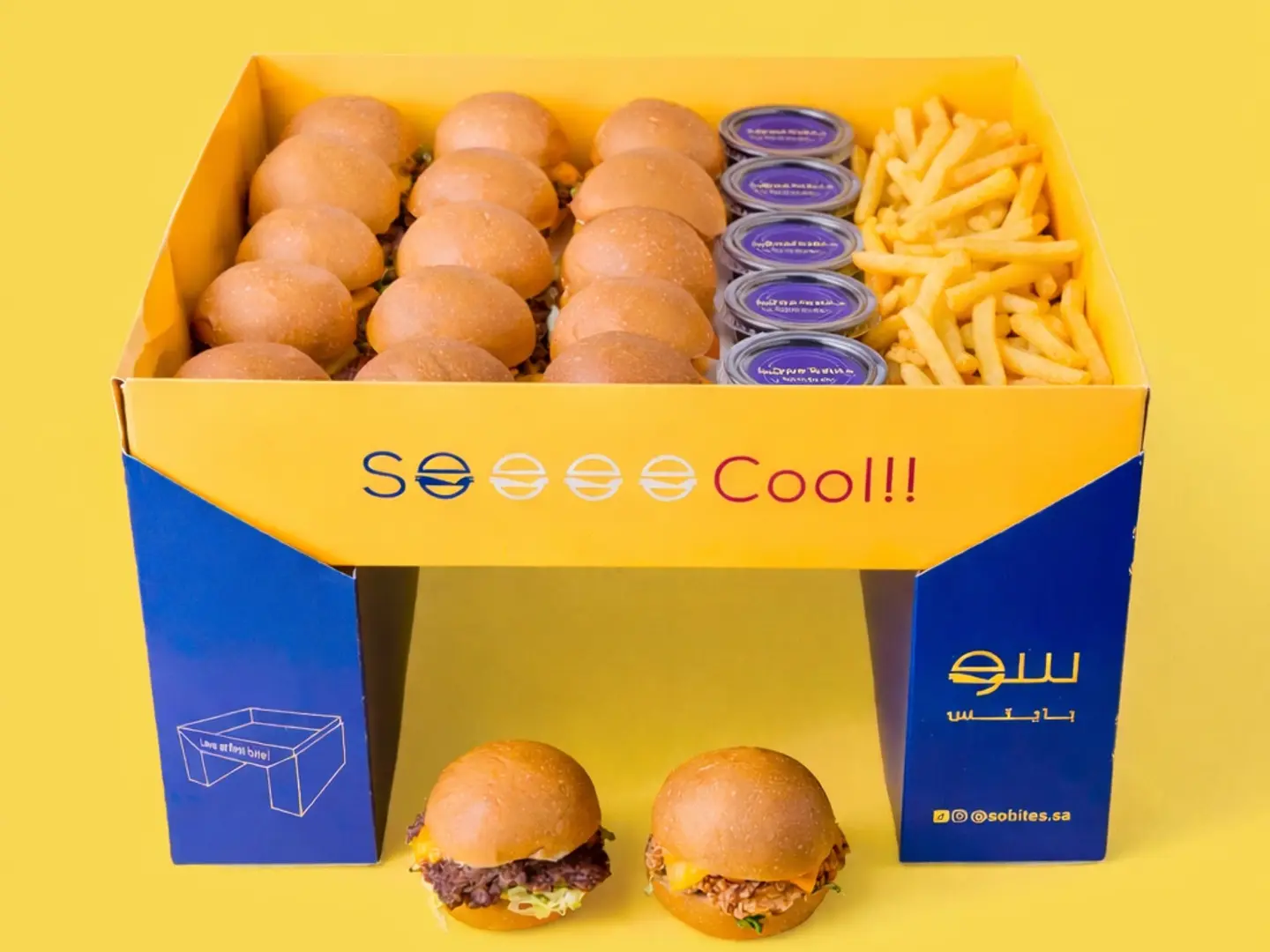 سو مكس سلايدرز١٥ حبه مع بطاطس (بيف و تشيكن)