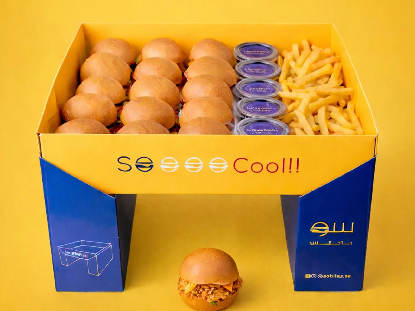 سو تشيكن سلايدرز١٥ حبه مع بطاطس