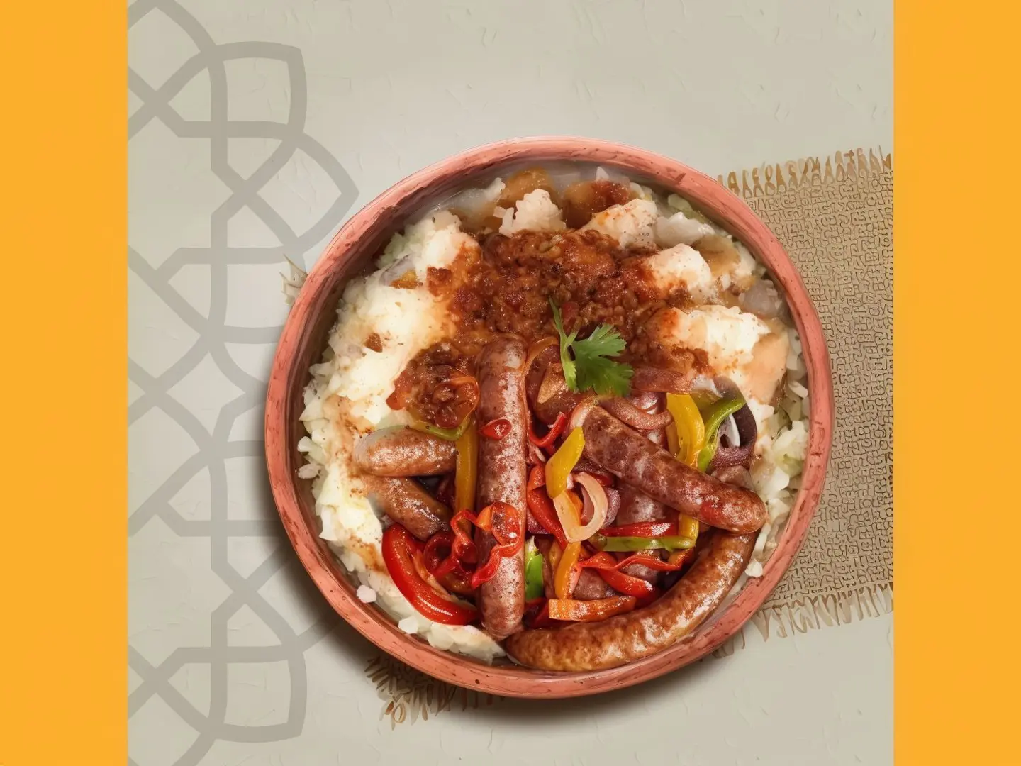 فته مع السجق الاسكندراني