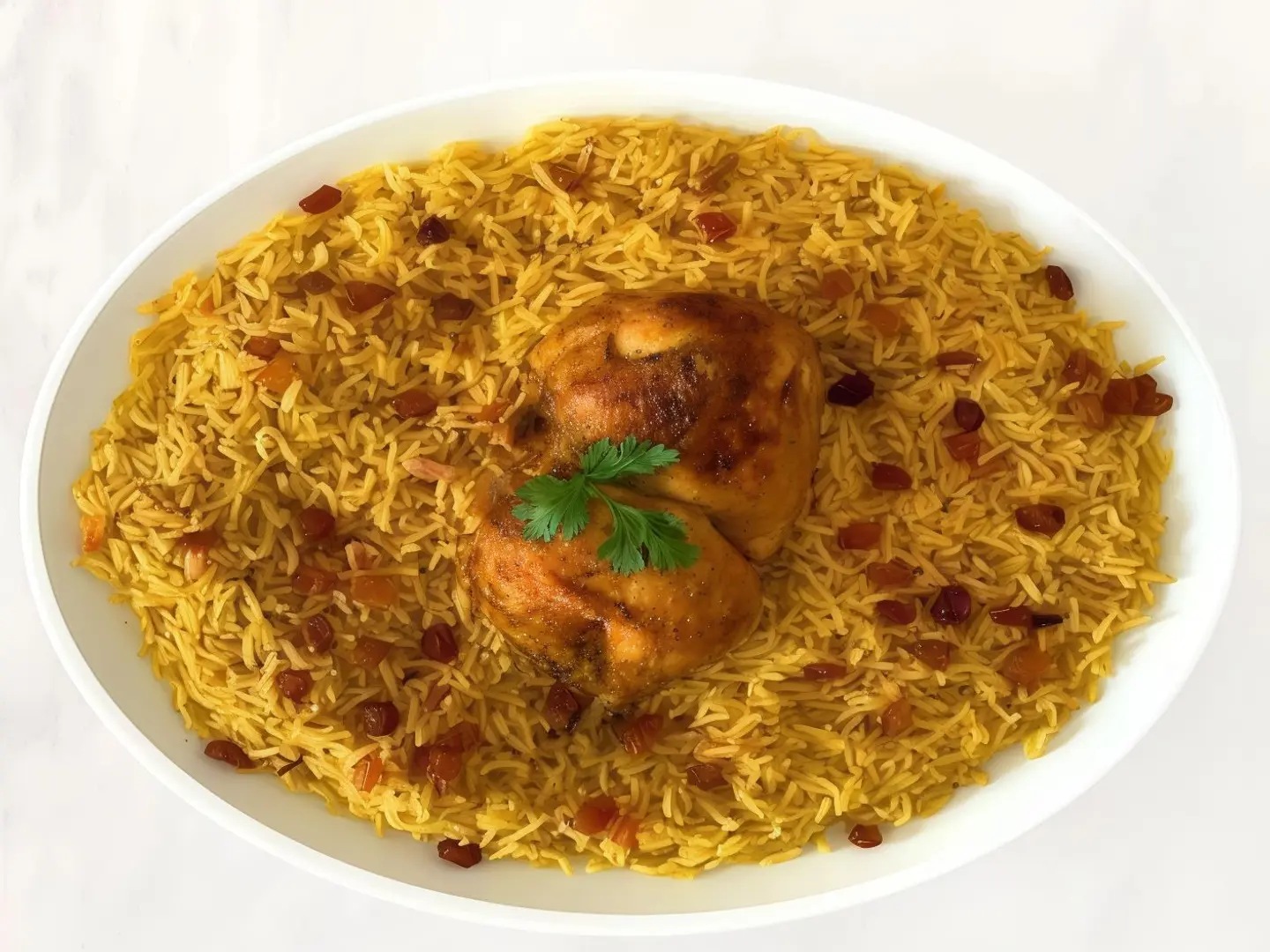 نصف حبة دجاج زربيان