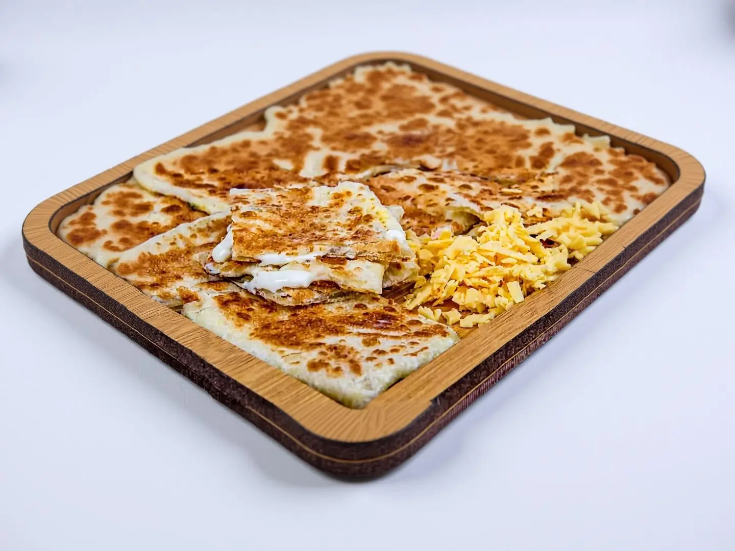 Vegetable Mutabbak With Two Cheeses Savory And Cheddar