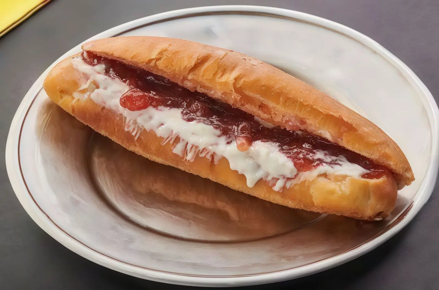 ساندوتش جبنة مع مربى