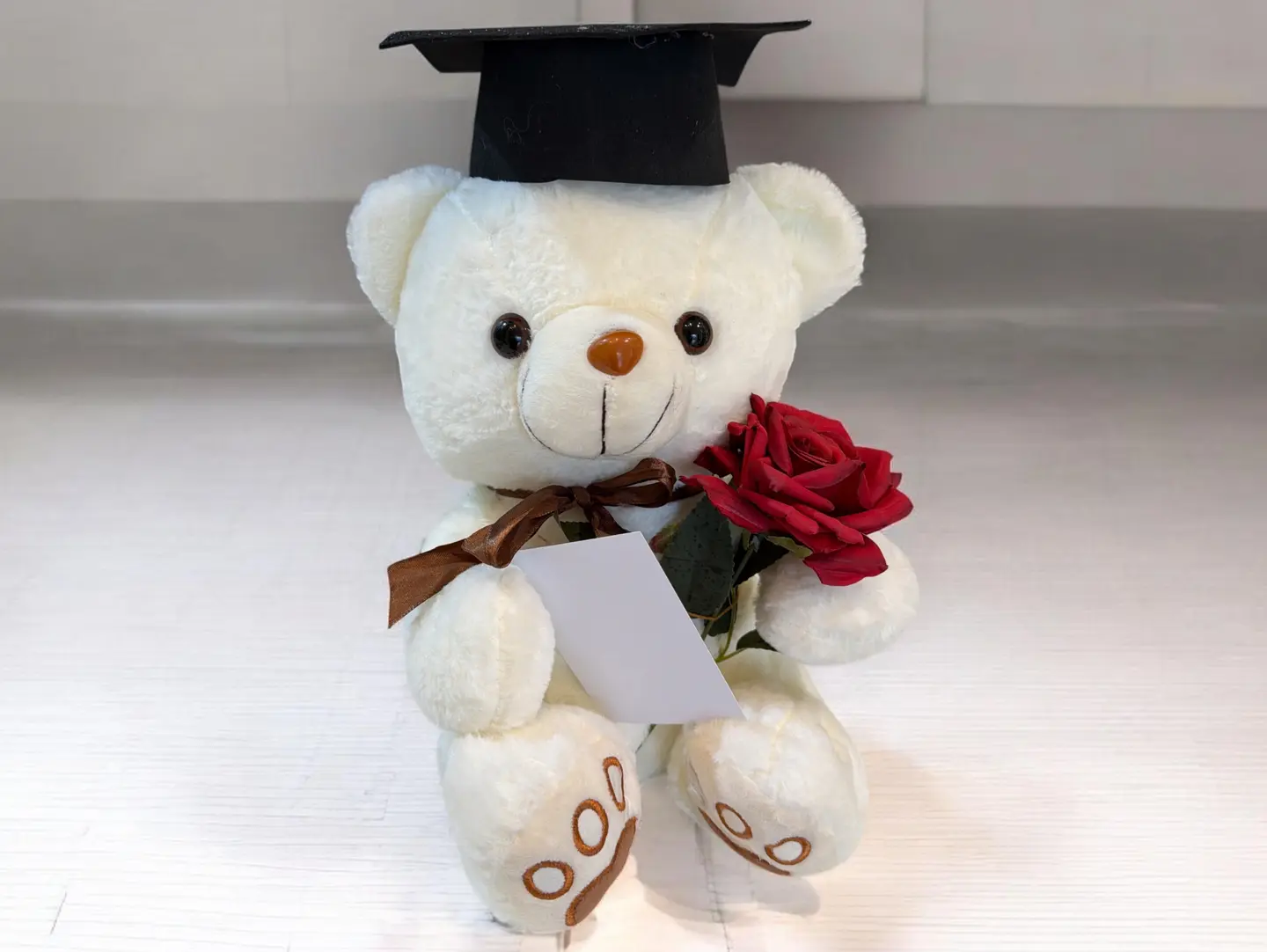 Teddy Bear With Graduation Cap And Gift Card