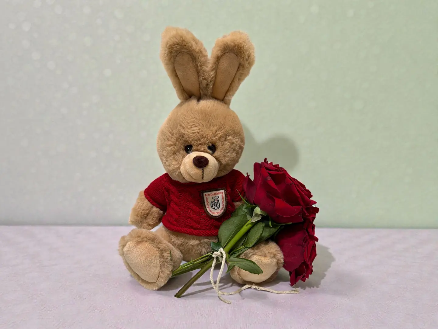Julie Rabbit With Natural Roses