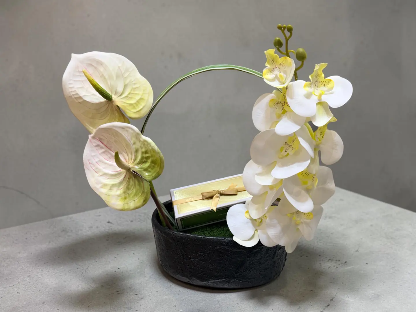 Luxury White Orchid Arrangement