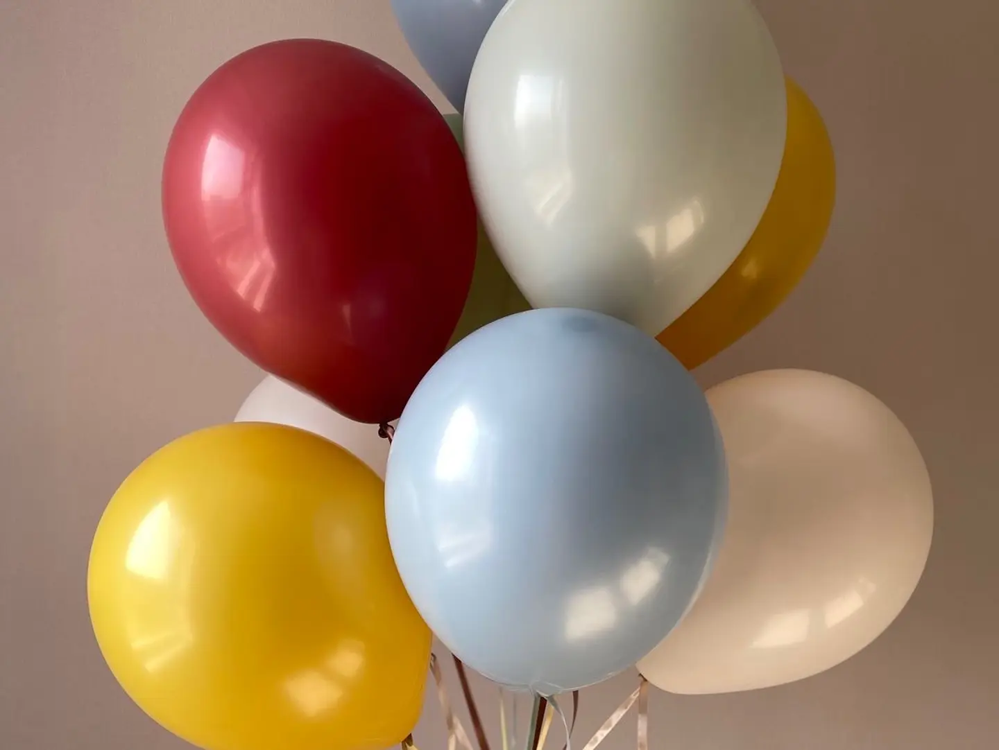 Helium Balloons Filled With All Colors