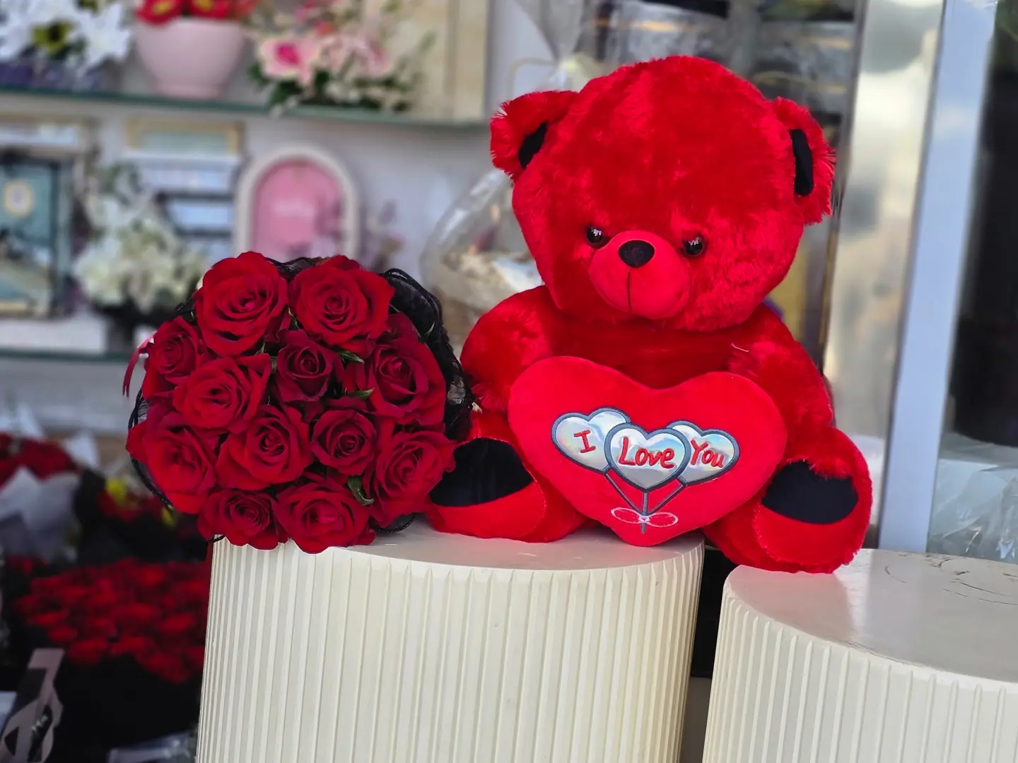 دوب مع ورد احمر