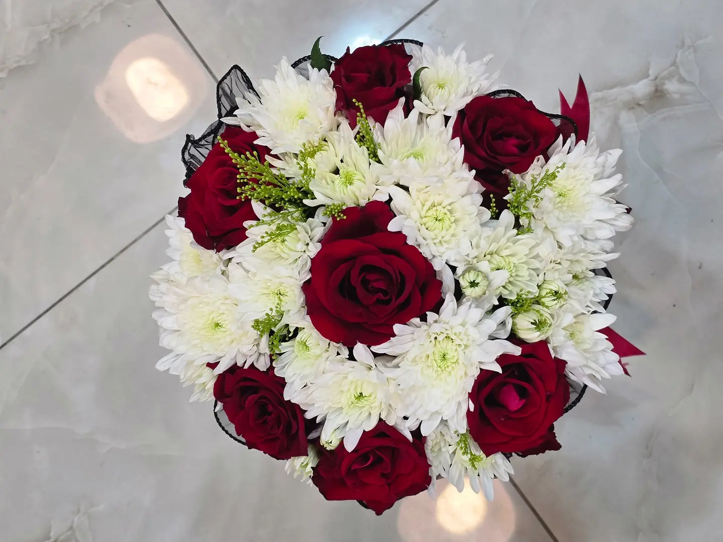 ورد احمر وبيض ٣٧٣