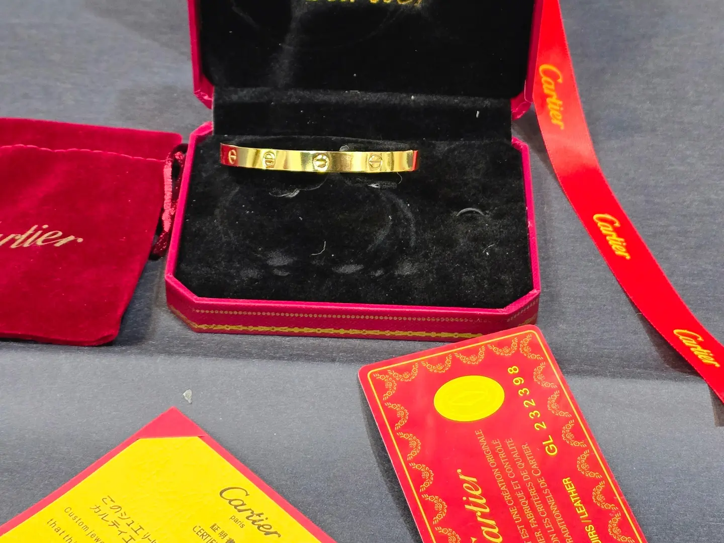 Cartier Bracelet Order Number 838