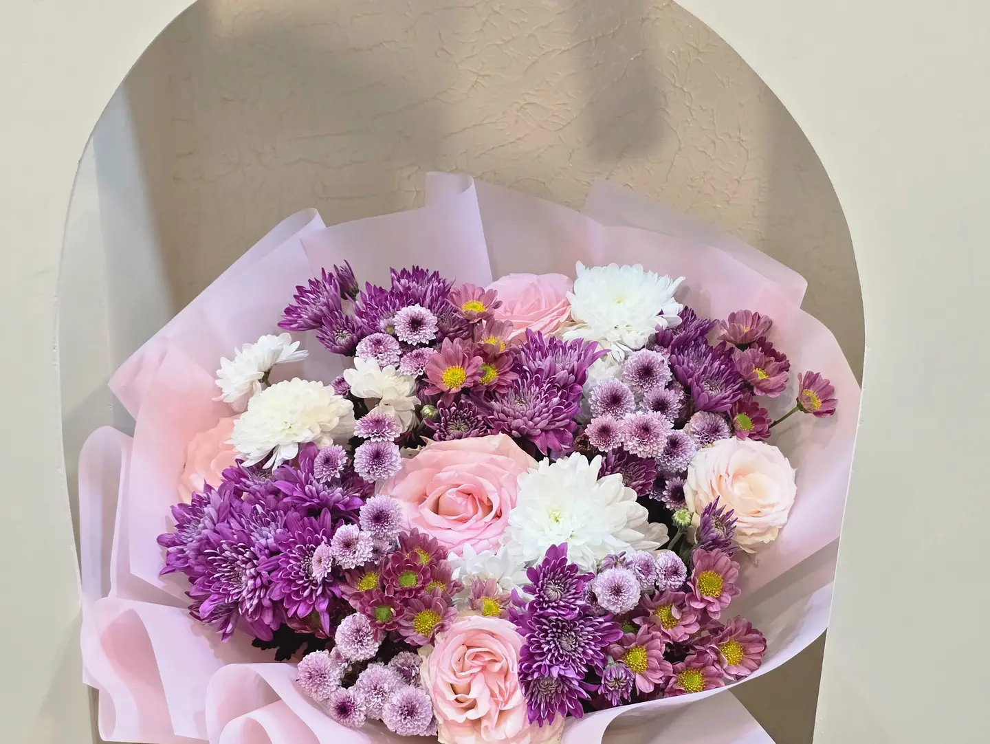 Flower Bouquet With Printed Card