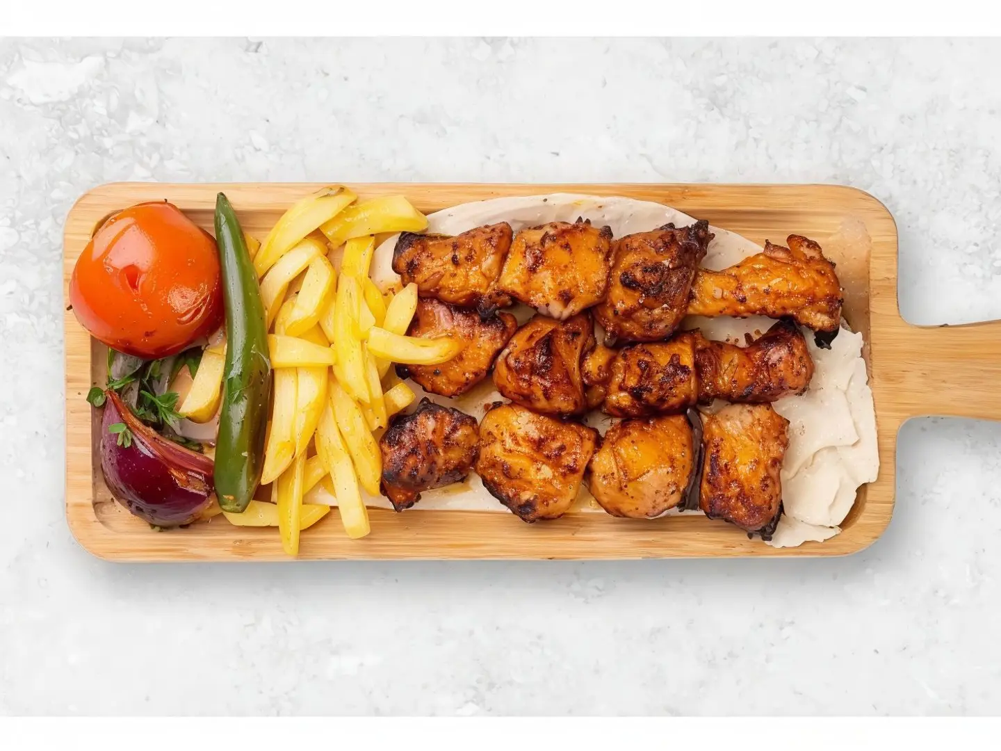 شيش طاووق بالعظم على الفحم