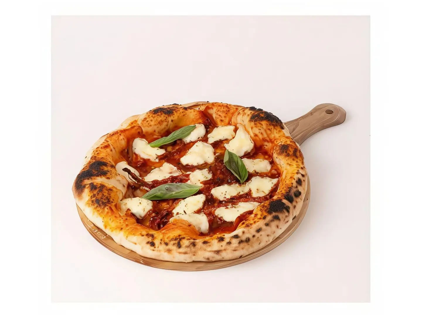 Halloumi Cheese And Basil Manakeesh