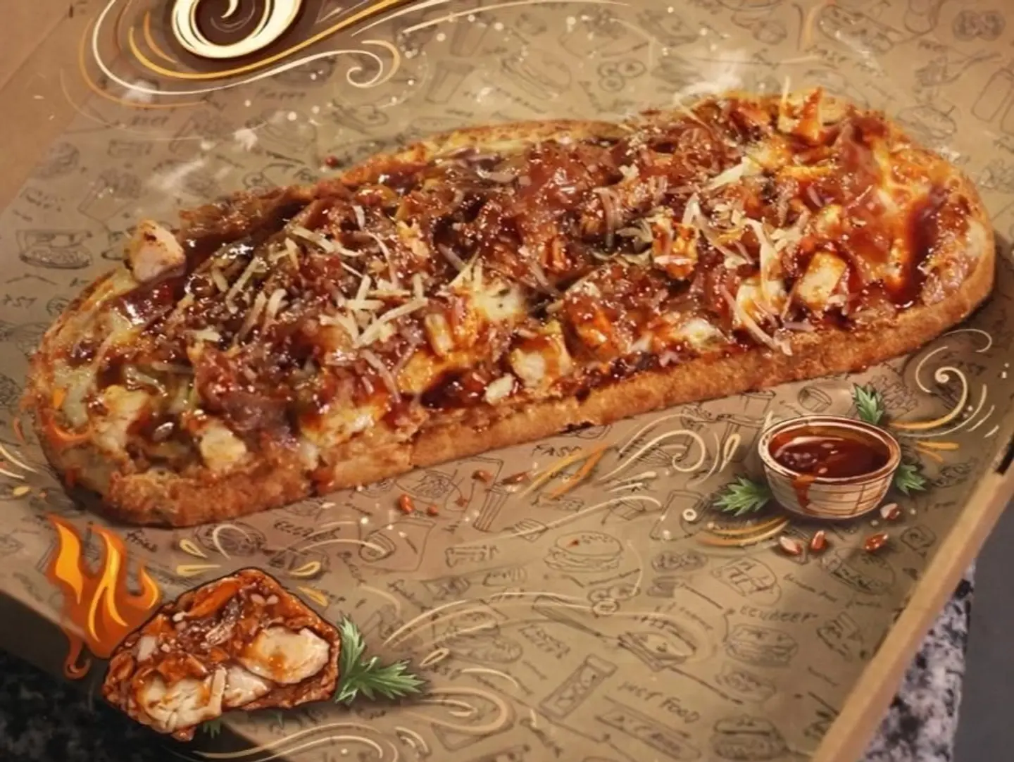 ساندويتش ساوروه باربيكيو الدجاج