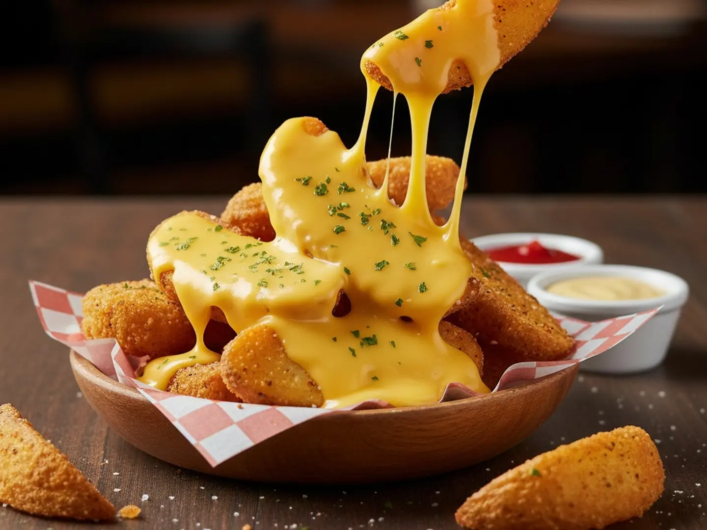 Potato Wedges With Cheese