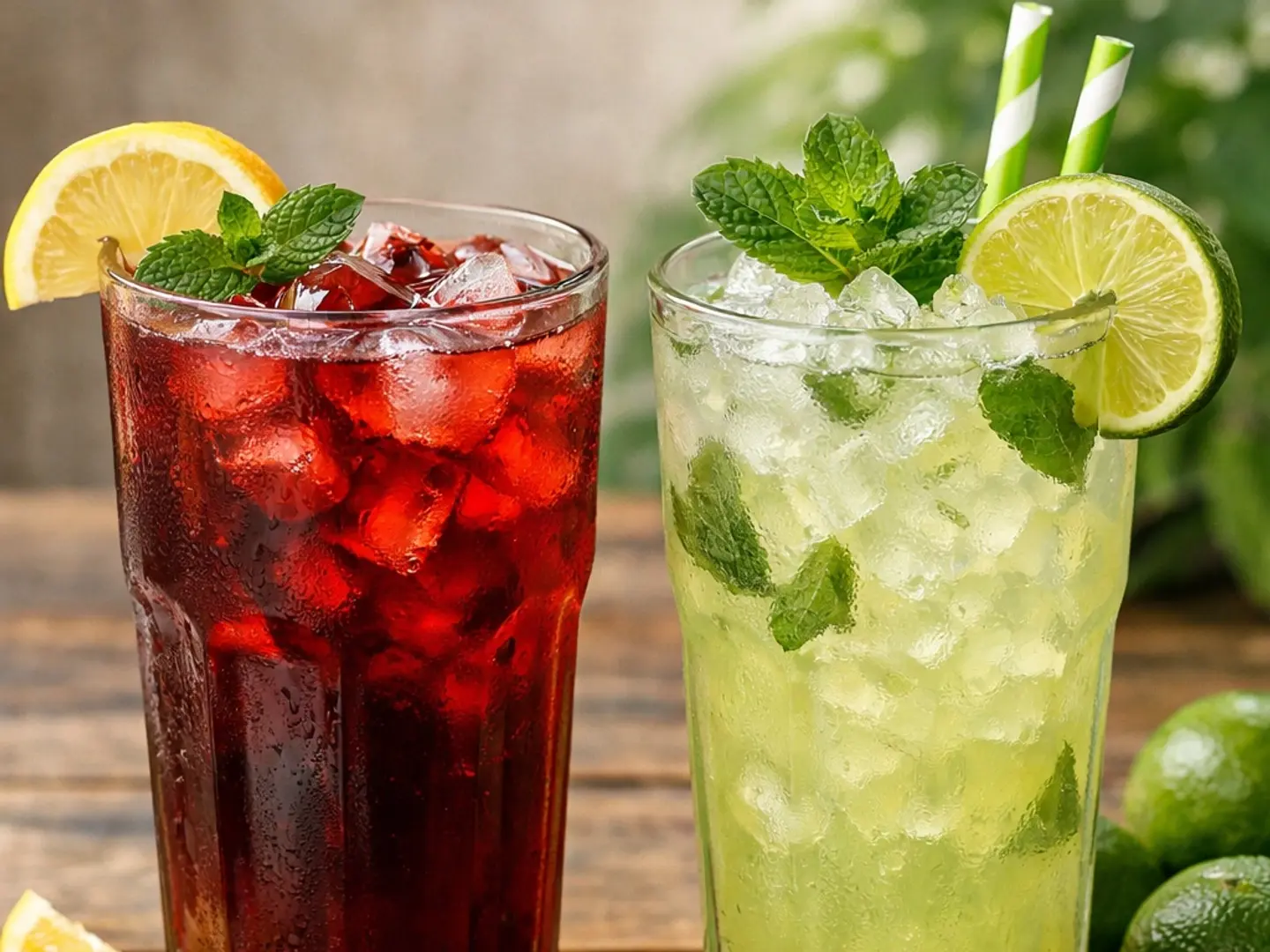 1 Large Hibiscus With 1 Large Lemon Mint