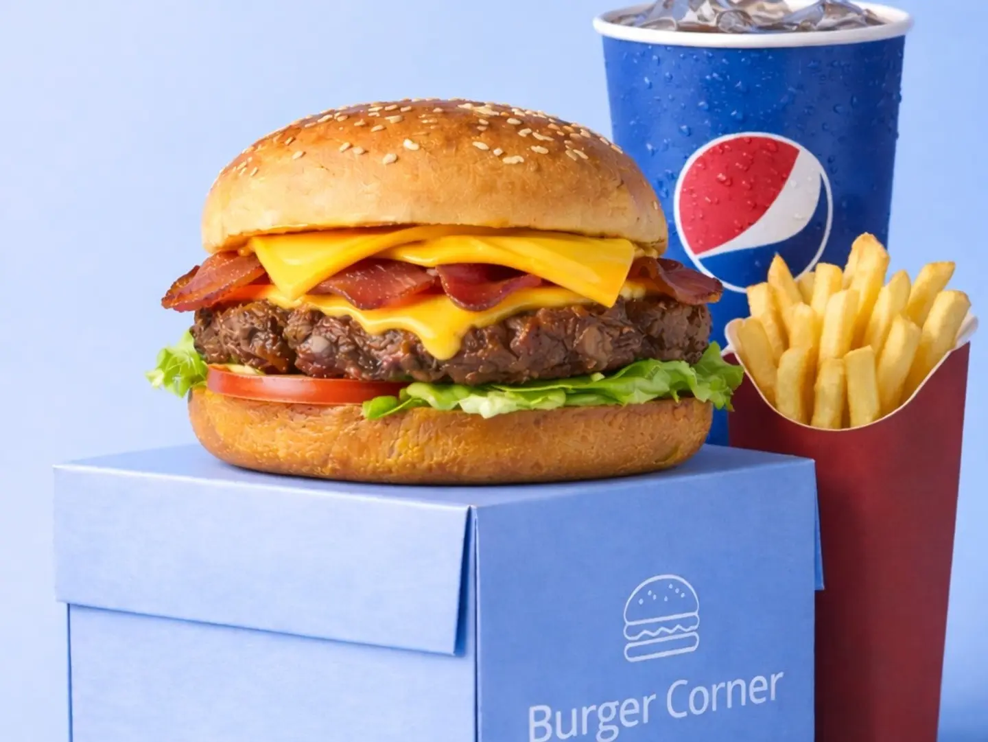 Smash Beef Burger Meal