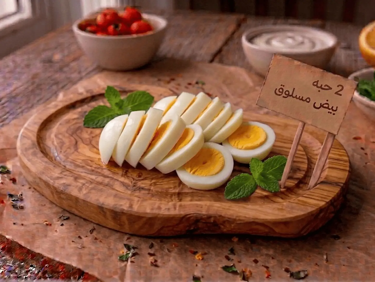 حبتين بيض مسلوق