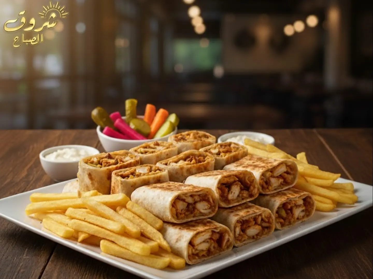 Arabic Shawarma Feast Platter   24 Pieces