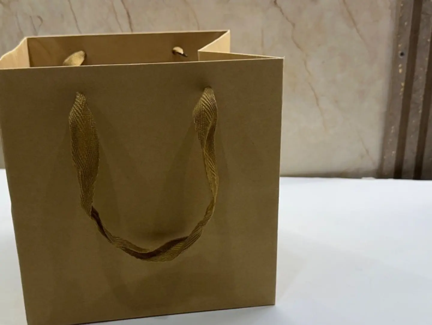 Medium Beige Gift Bag