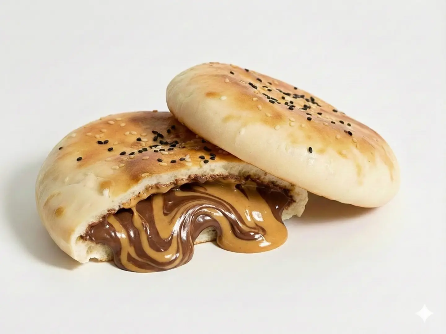 فطيرة نوتيلا وفول سوداني