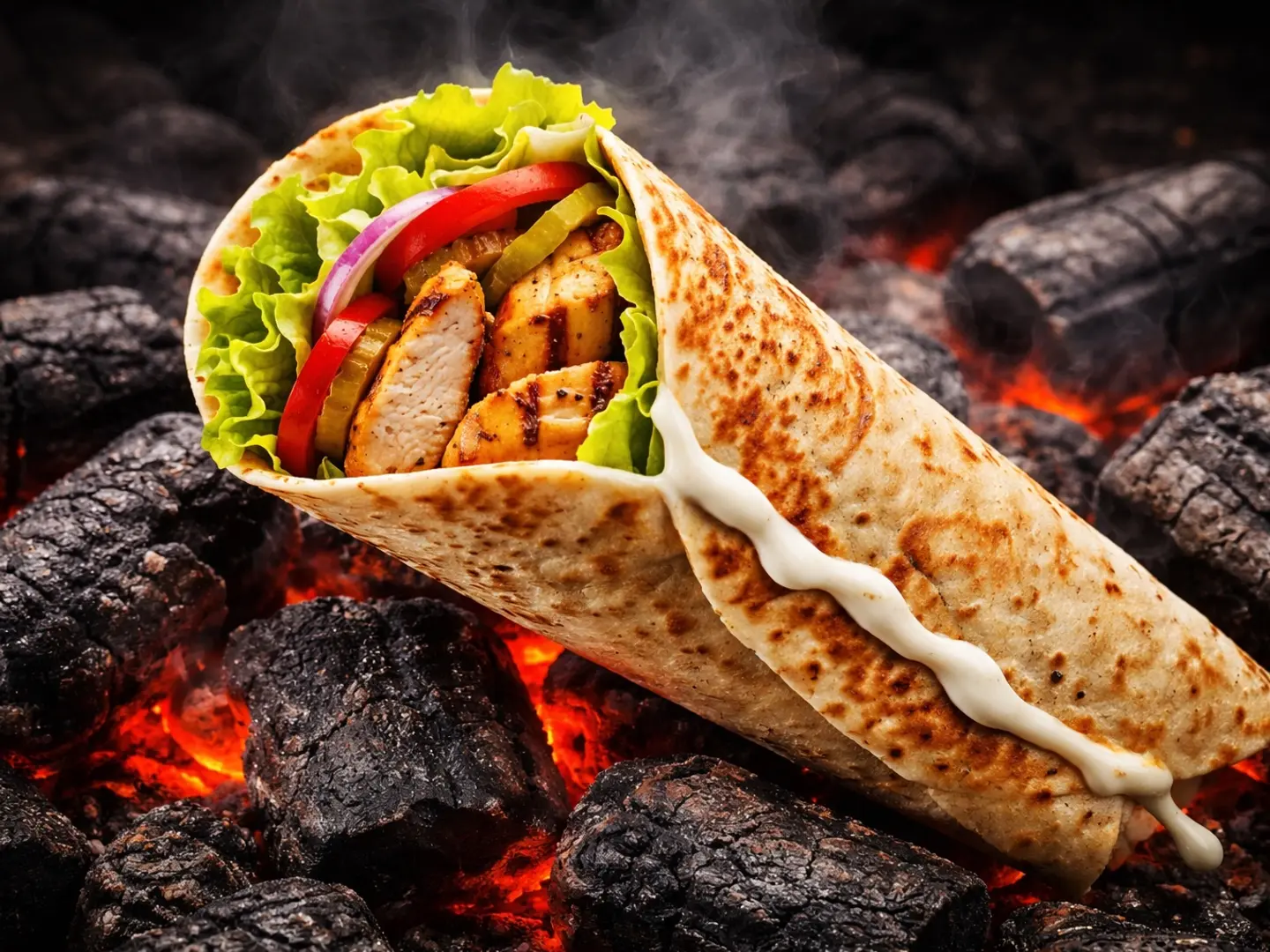 شاورما فحم مفروض