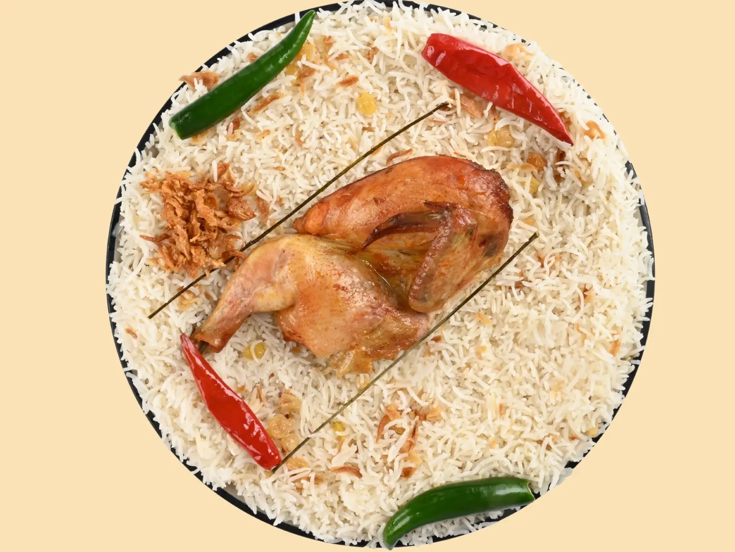 Half Grilled Haneeth Chicken With Rice
