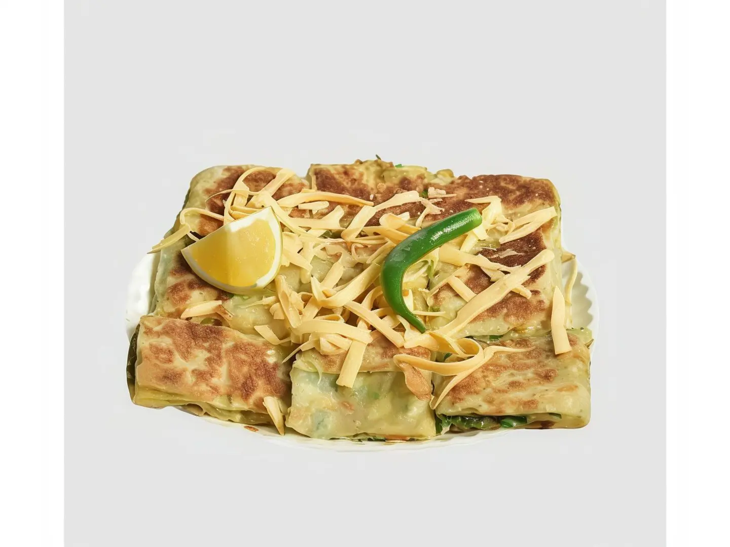 Vegetable Mutabbak With Cheddar