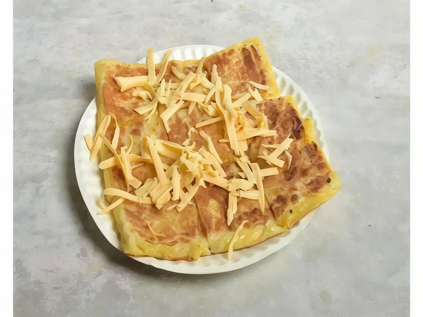 Savory Mutabbak With Cheddar