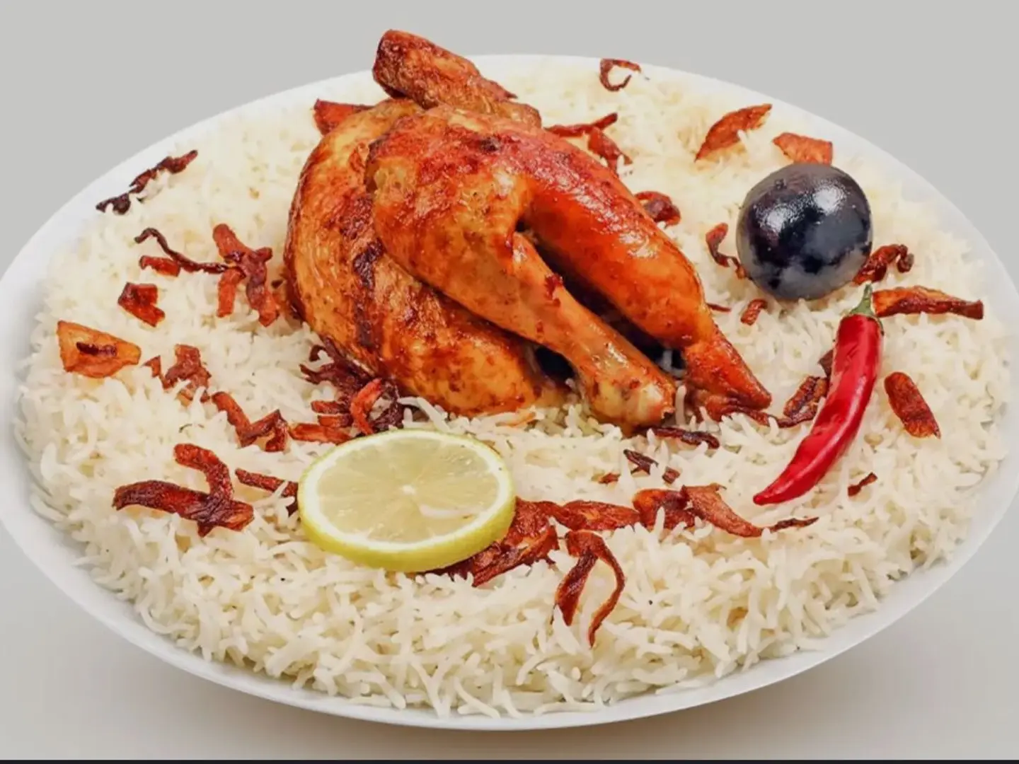 Half A Grilled Chicken With Peshawar Rice