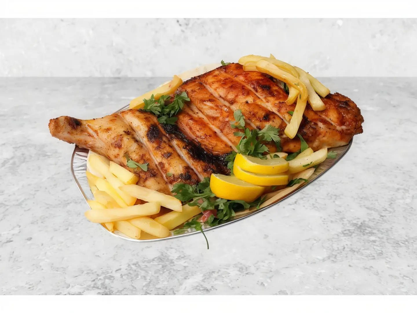 Plain Half Charcoal Chicken