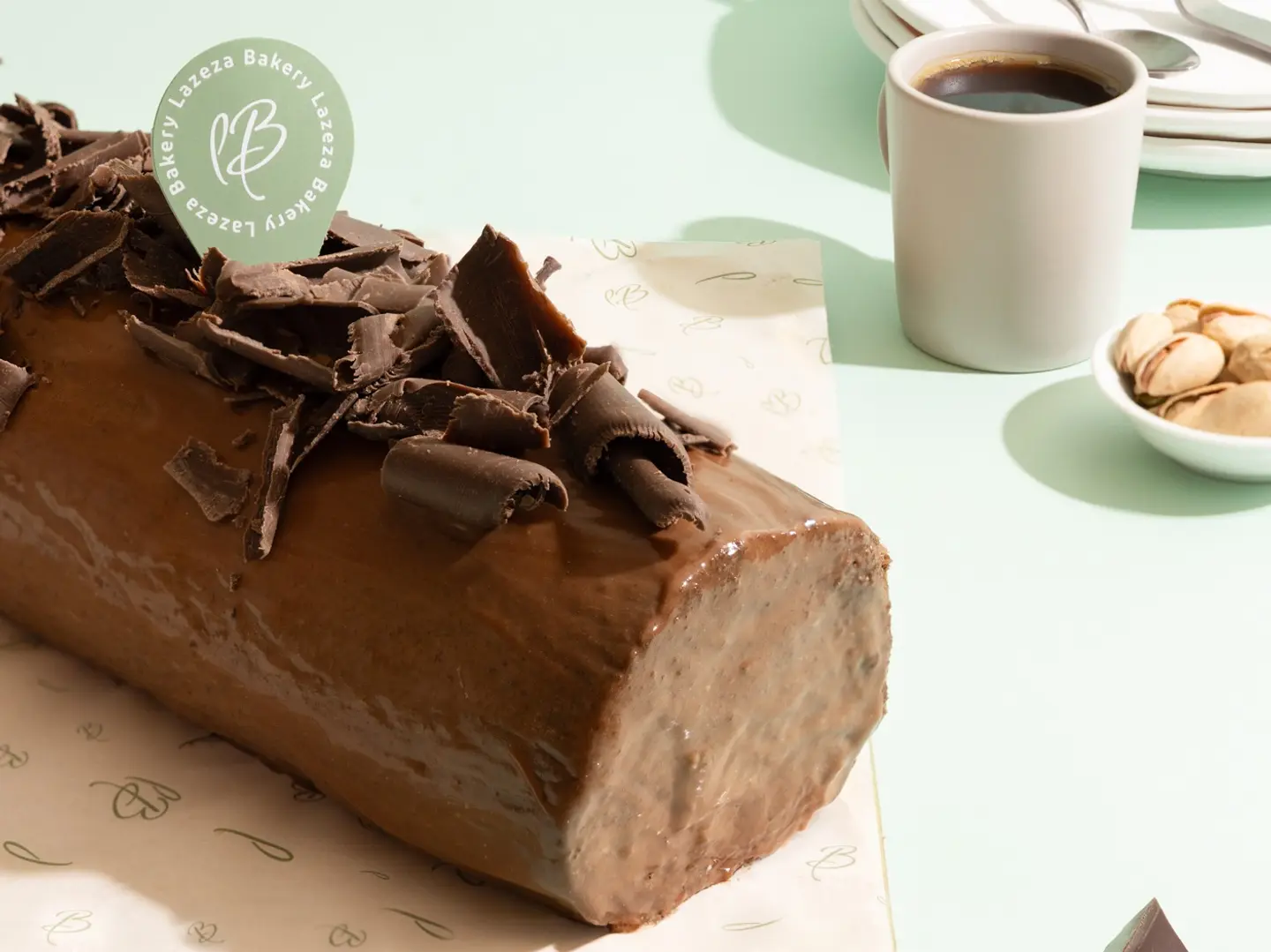 Pecan Roll Cake With Belgian Chocolate