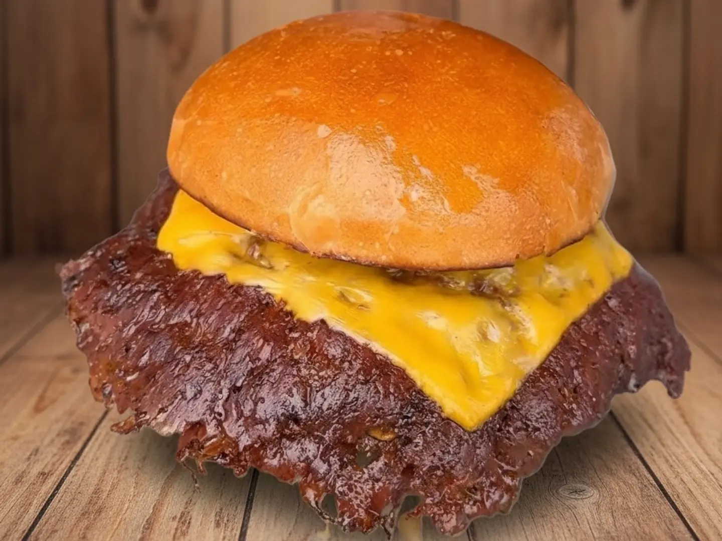 Smash Burger Beef With Cheddar Cheese