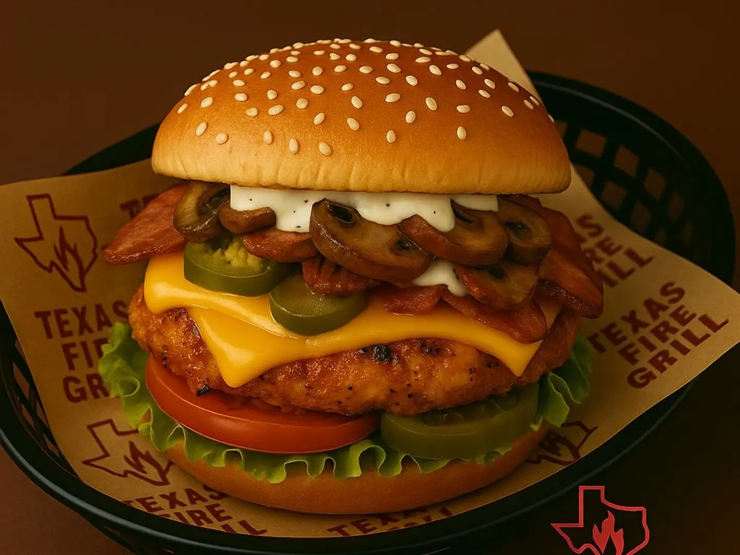 ساندويتش دجاج مقرمش من فاير هاوس