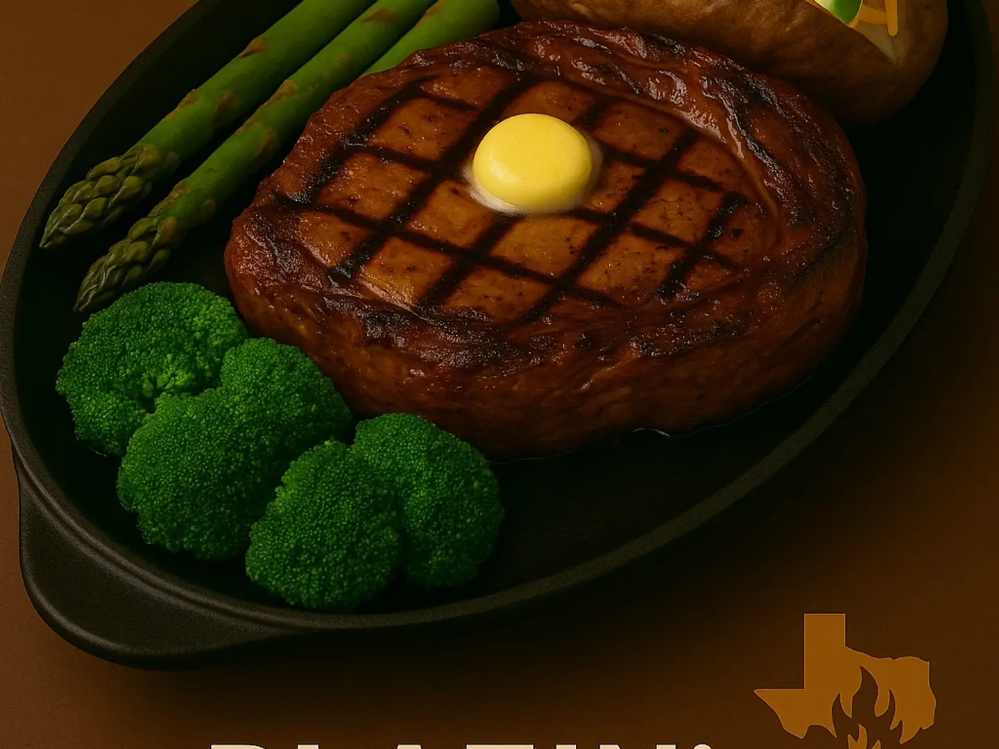 شريحة لحم ريب آي على الطريقة التكساسية