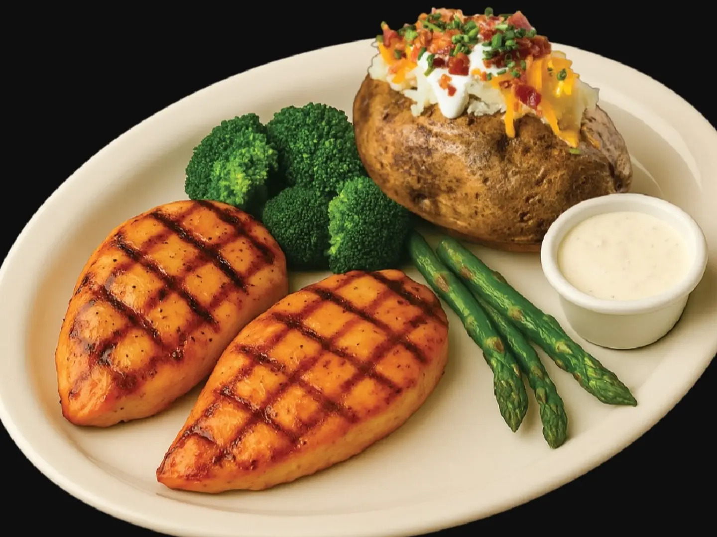 طبق دجاج مشوي