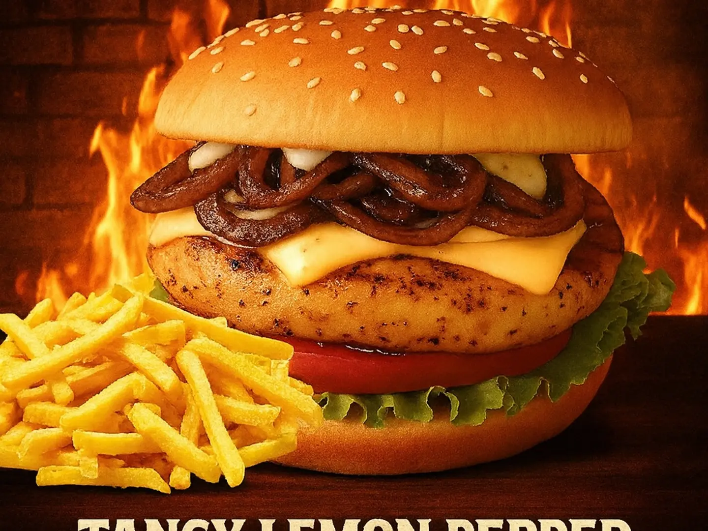 ساندويتش دجاج بالليمون والفلفل الحار