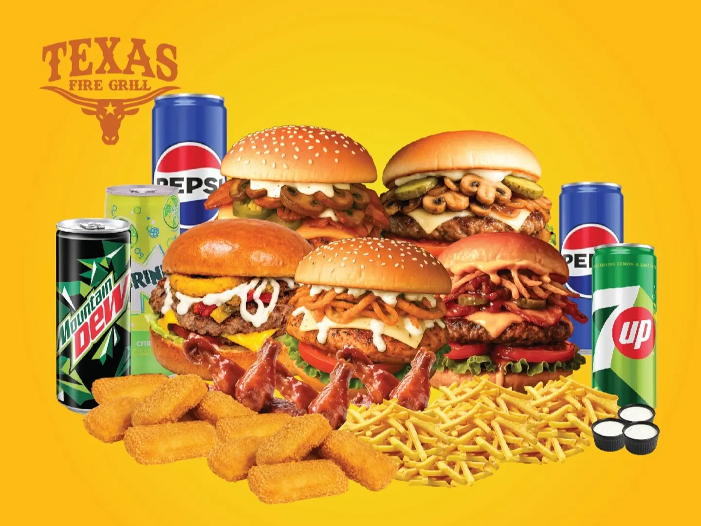 Texas Mega Family Meals ( 5 Choices )   Summer Offer