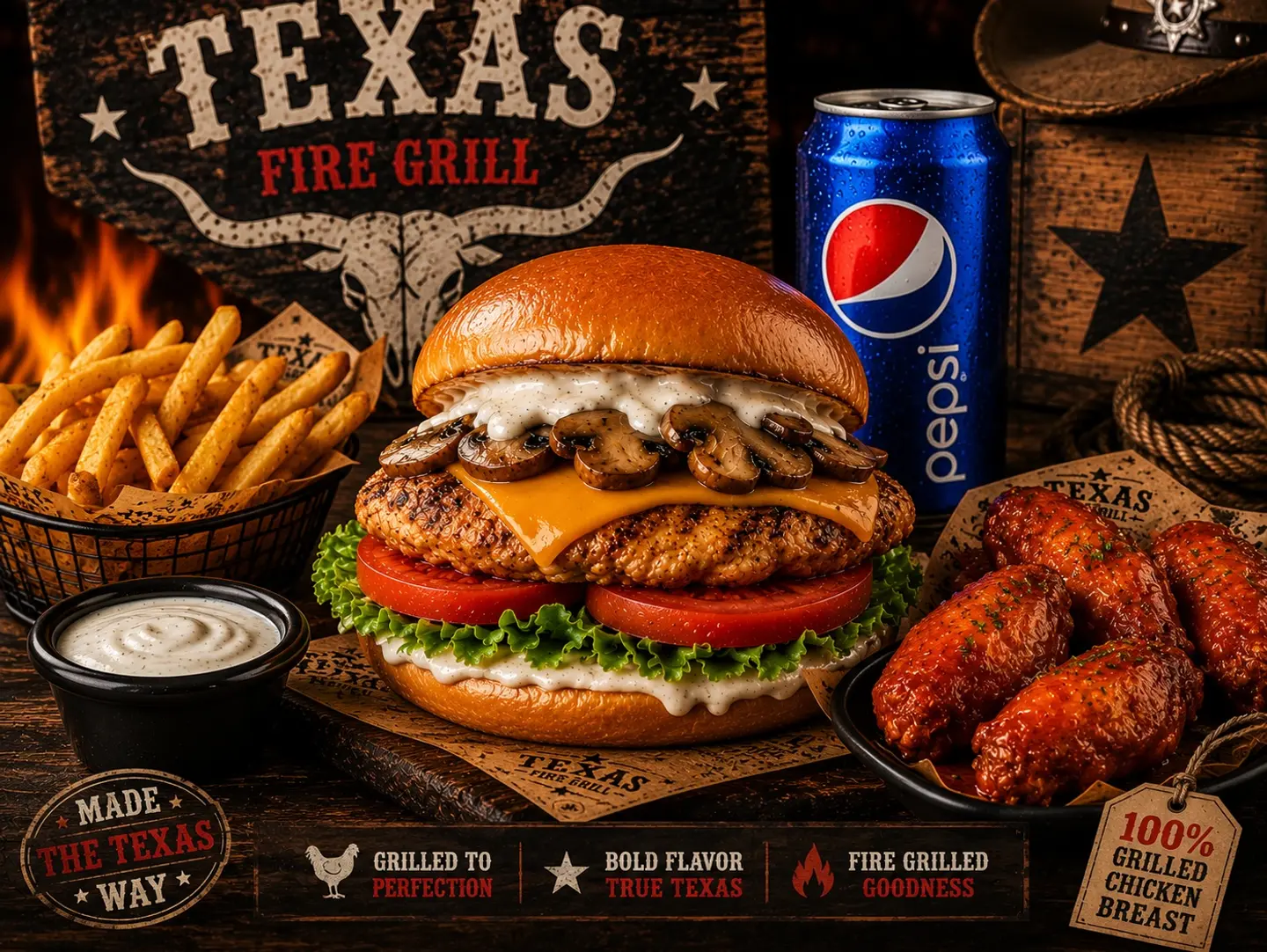 Mushroom Twister Chicken Sandwich