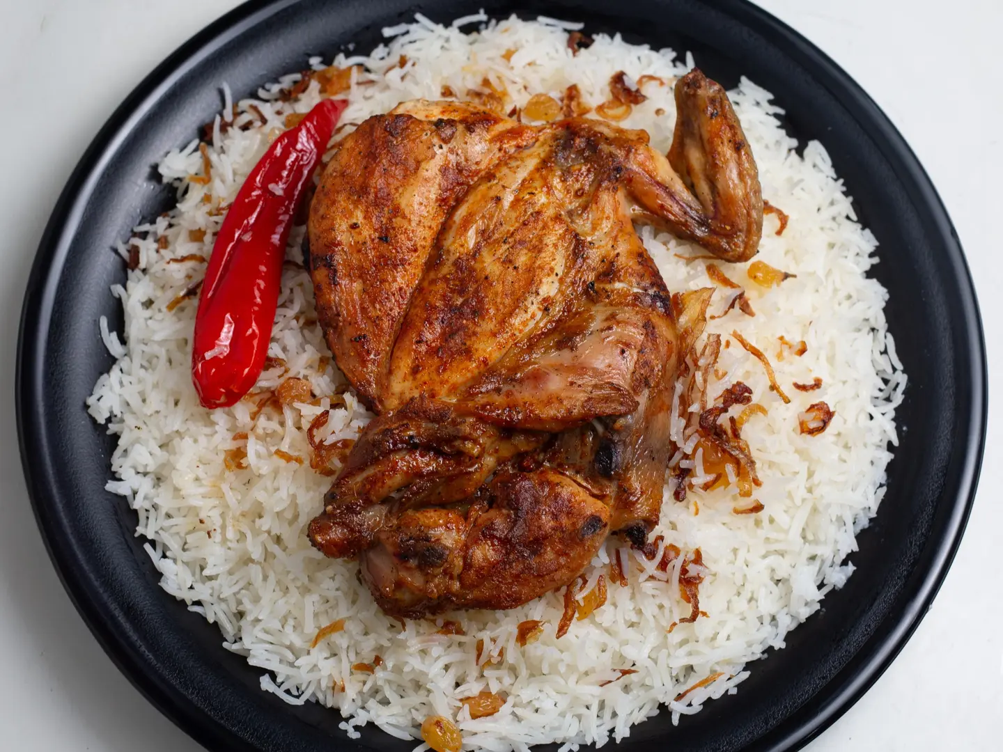 Half Madhbi Chicken With Basmati Rice