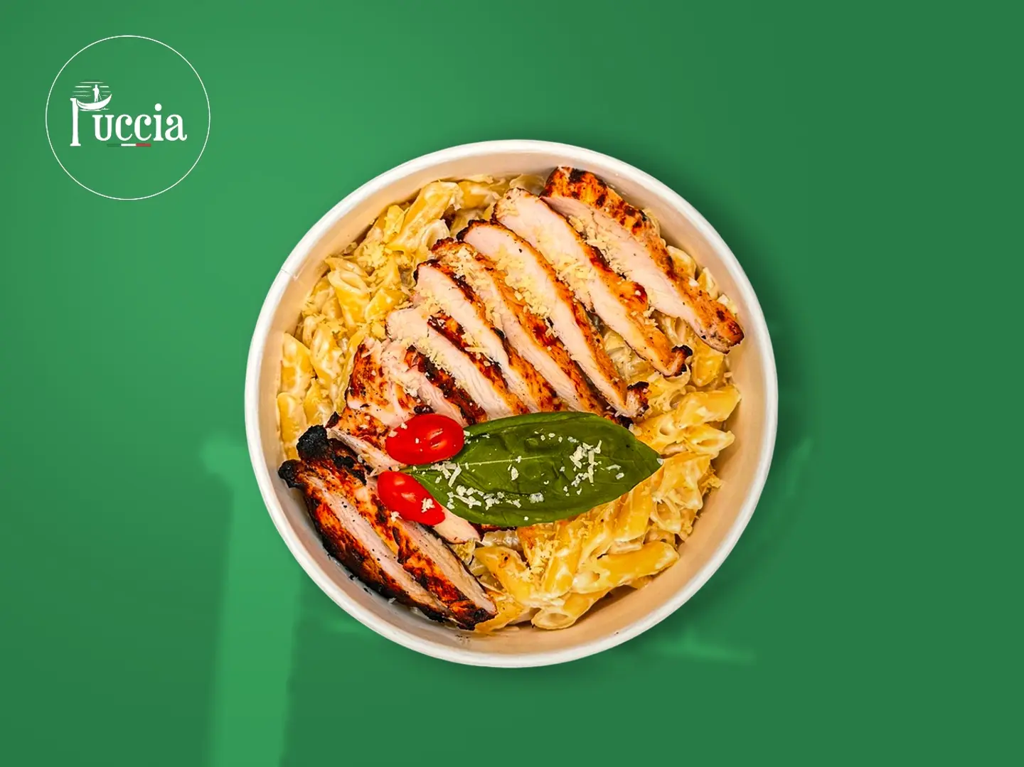 Penne Pasta With Grilled Chicken And White Sauce
