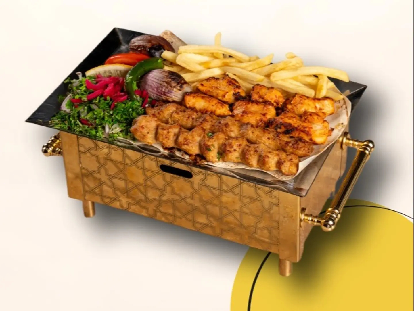 صحن مشوي مشكل دجاج